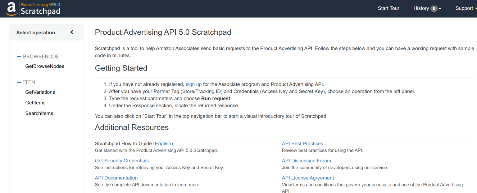Amazon PAAPI 5.0(Product Advertising API)のScratchpadが非常に便利なので、使い方を紹介
